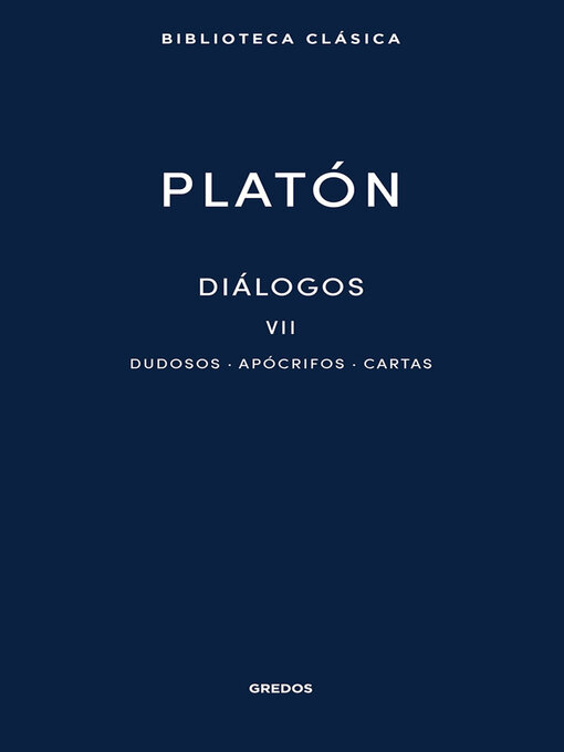 Title details for Diálogos VII by Platón - Available